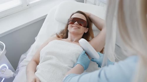 Laser Hair Removal Treatment at a Beauty Clinic