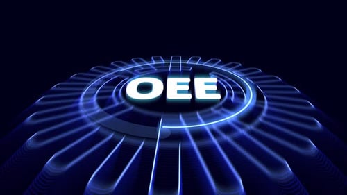 OEE acronym, overall equipment effectiveness concept,
