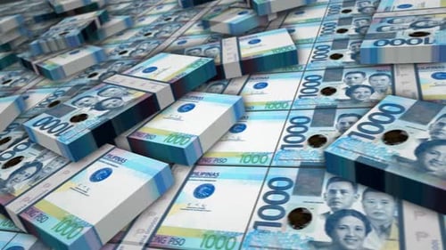 Philippines Peso money banknote pack loop