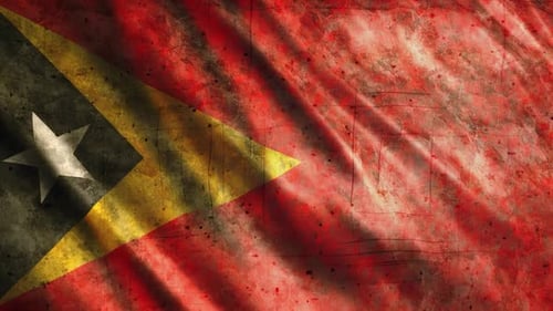 Grungy Distressed Flag Waving Seamless Loop Background