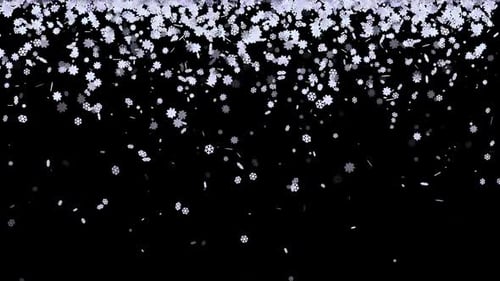 Snowflakes Falling On Transparent Background Suitible For Use On Any Video