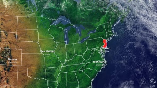 New Jersey Zoom Map 2D