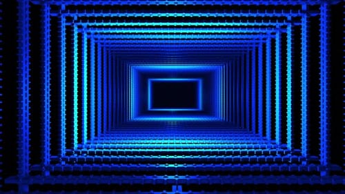 Blue Rectangular Tunnel