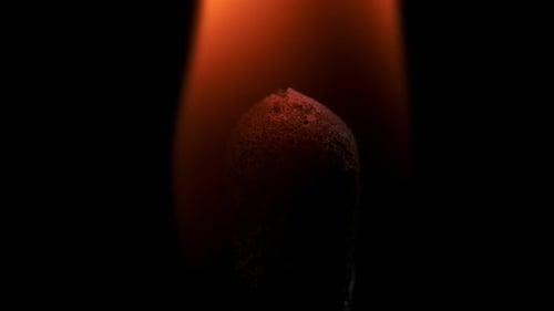 Close Up of a Burning Match