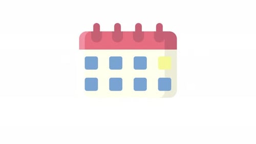 calendário de eventos de férias, ícone animado, vídeo gráfico em movimento