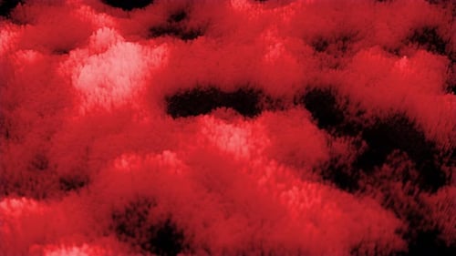 Farbiger abstrakter Nebel bewegt sich auf schwarzem Hintergrund