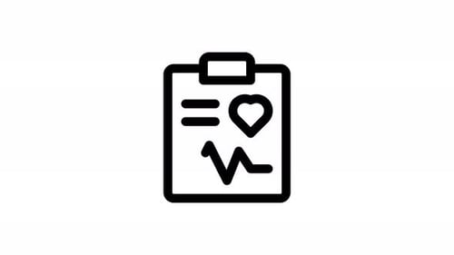 medical report line icon animation