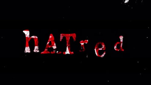 Abstract Grungy Hatred Text Loop in 4K