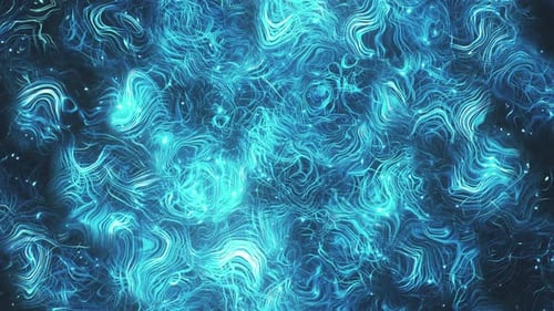 Abstract Swirling Fluid Blue Energy Lines Motion Background