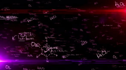 Dynamic Abstract Scientific Formulas Sketch Animation