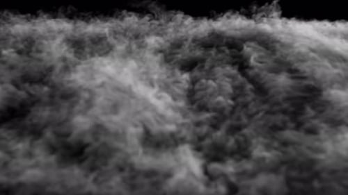 Smoke Swirls Over The Ground 4K