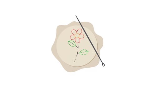 Diseño simple de bordado a mano