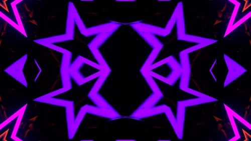 Mehrfarbiger abstrakter neonkaleidoskopischer Sternenhintergrund Vj Loop In 4K