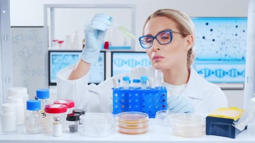 Dedicated Scientist Conducting Research in a Modern Laboratory