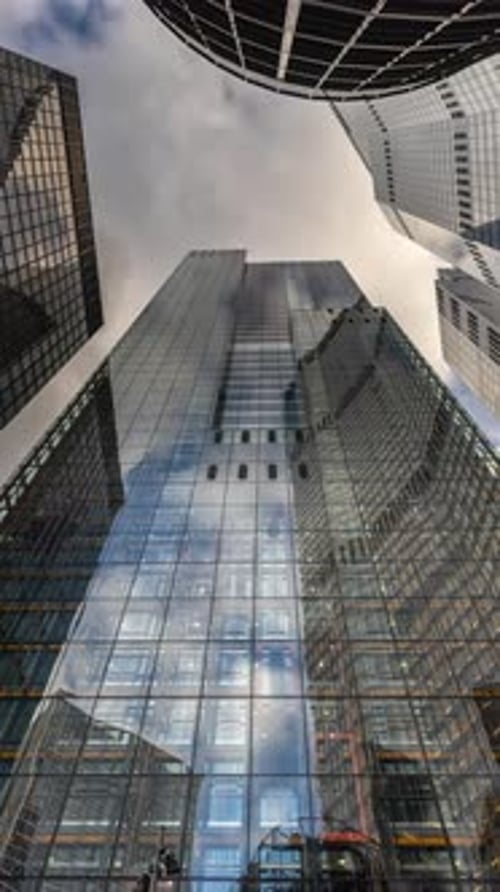 City of London Skyscraper Low Angle Vertical