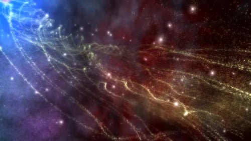 Red Glitter Galaxy Stars Animation Background