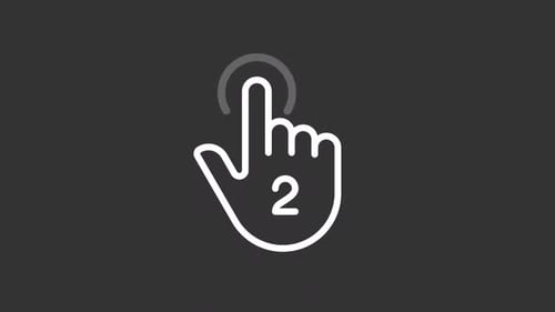 Animated Double White Linear Icon