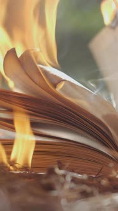 An Open Book is on Fire