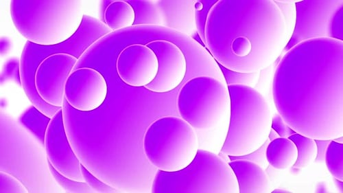 Floating Abstract Purple Spheres Fluid Background Loop