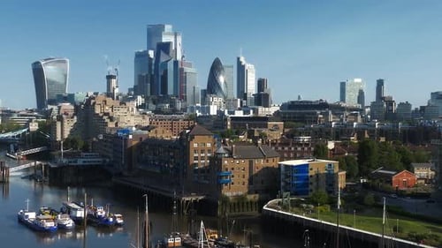 Panoramic Aerial View of the City of London Center