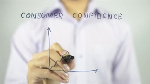 Hand Drawing Consumer Confidence Graph