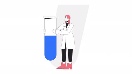 Animated Female Medical Technician
