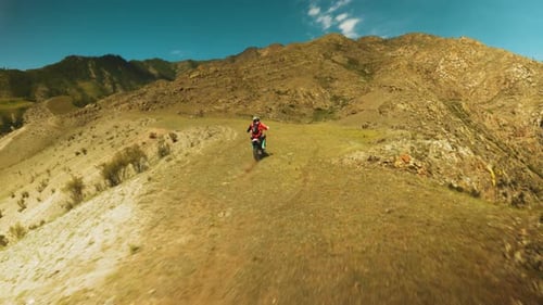 Sportsman Deftly Maneuvers Motorcycle
