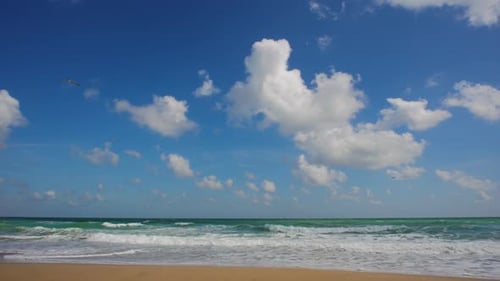 A deserted beach on the Black Sea coast. Bulgaria. Beautiful seascape.