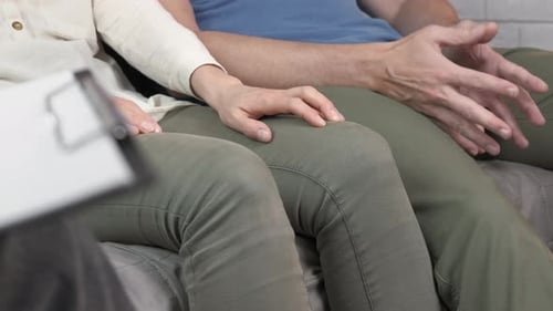 Probleme bei Frau Mann Paar beim Psychologen
