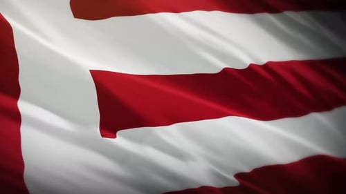 Dynamic Waving Red and White Flag Background