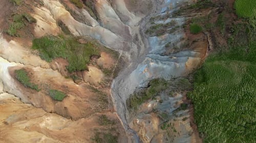 Aerial view of Trolladyngja mountain, Iceland.