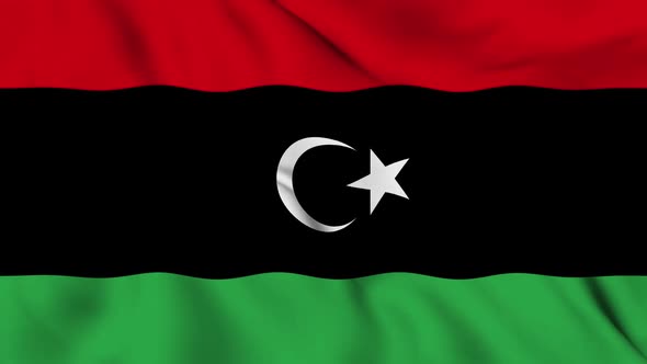 Realistic Waving Libyan Flag Loop Animation, Backgrounds Motion ...