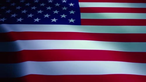 Realistic Waving American Flag Patriotic Background Animation