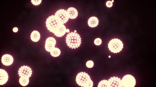 Abstract Glowing Particles Futuristic Science Background Loop