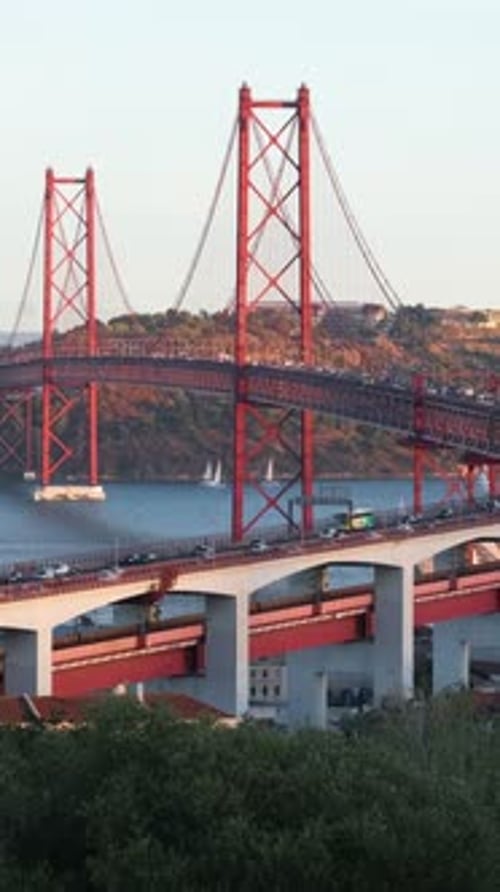 View of Lisbon From Miradouro Do Bairro Do Alvito Viewpoint Lisbon Portugal