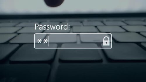 A User Enter a Password to Website Form Box in Internet Browser By Keyboard Hacker Hacking a