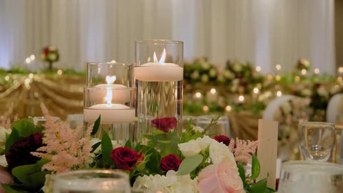 A Large Hall for Celebrations Interior of a Wedding Hall Wedding Decoration Chairs are Prepared for