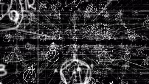 Équations mathématiques, formules, sciences, équations de chimie