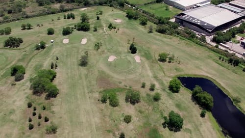 Aerial View of Golf Course Landscape