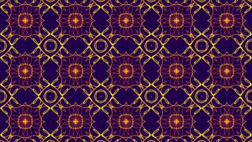 Abstract Modern Kaleidoscope Background Golden Loop