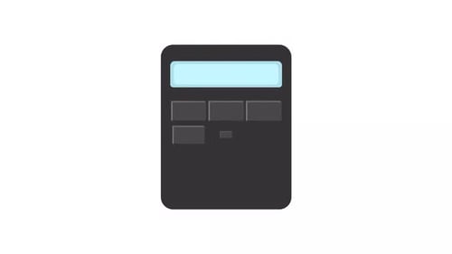 Flat Design Calculator Icon Animation