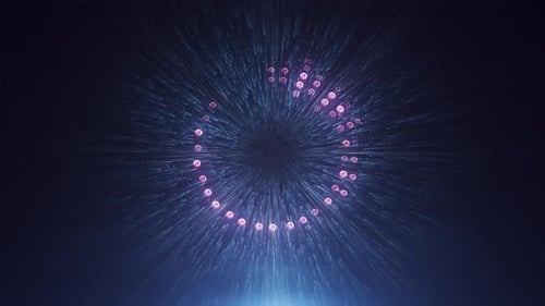 Rosafarbener Hightech-LED-Equalizer