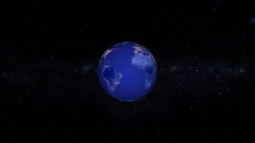 Earth Planet Animation with Space. 2151