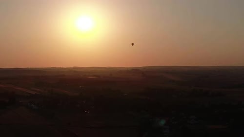 Hot Air Balloons Aerial View From Balloon to balloon