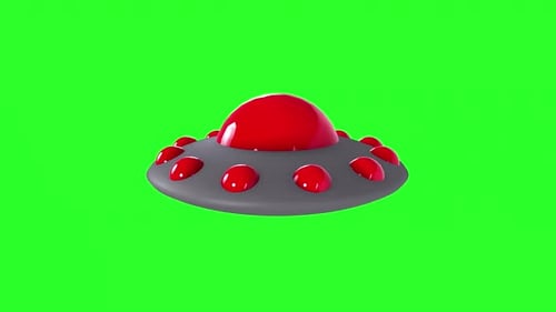 Ufo 3d object rotating in loop