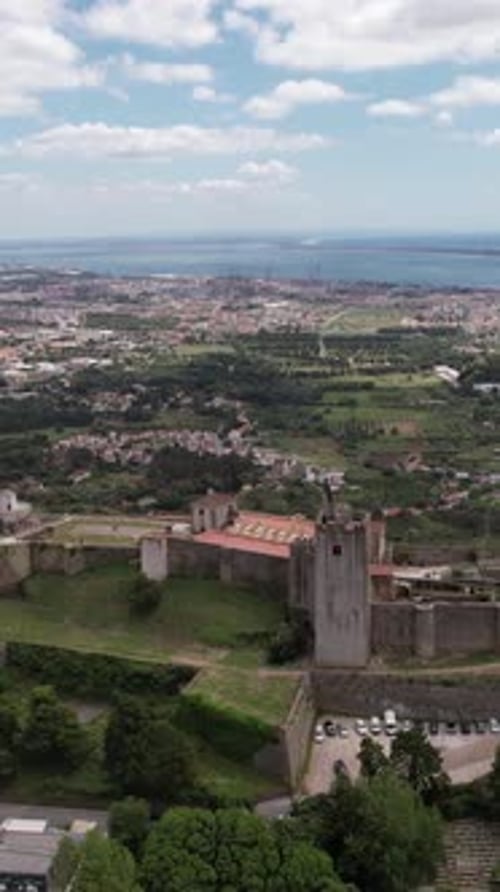 City and Castle of Palmela Portugal Vertical Video