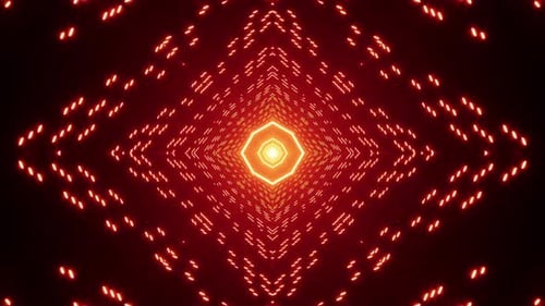 Glowing Red Lights tunnel Background