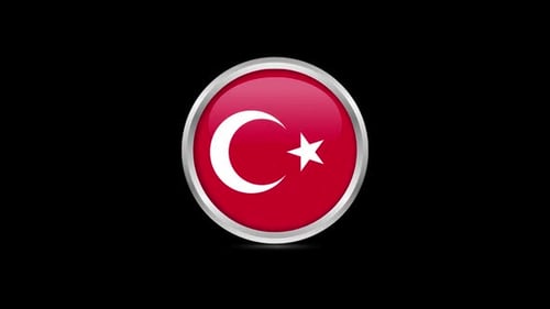 Cycle Alpha Channel 02 du drapeau de la Turquie