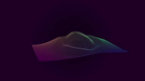 Abstract Wavy Mesh Grid Background Loop