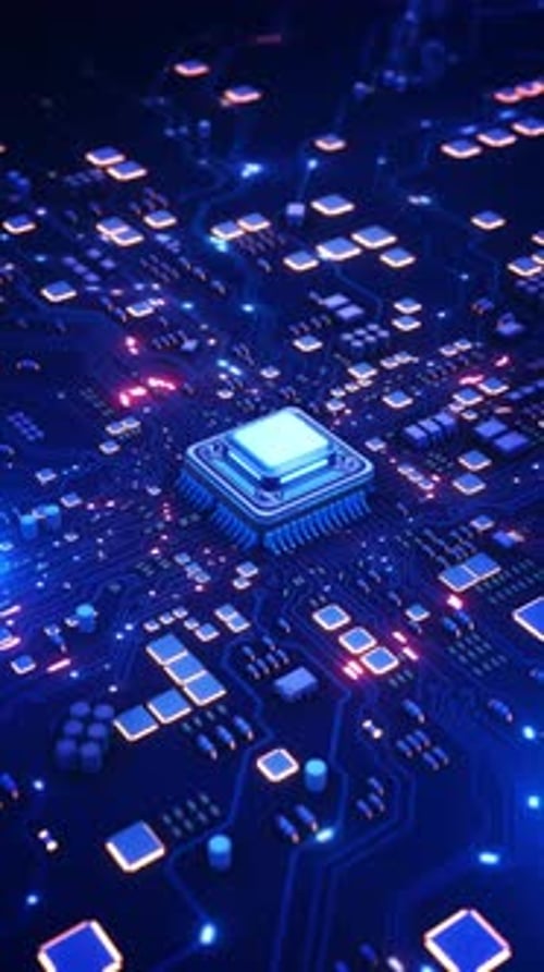 Artificial Intelligence Neural Network Processor Advanced AI Chip Visualizing Machine Learning Deep